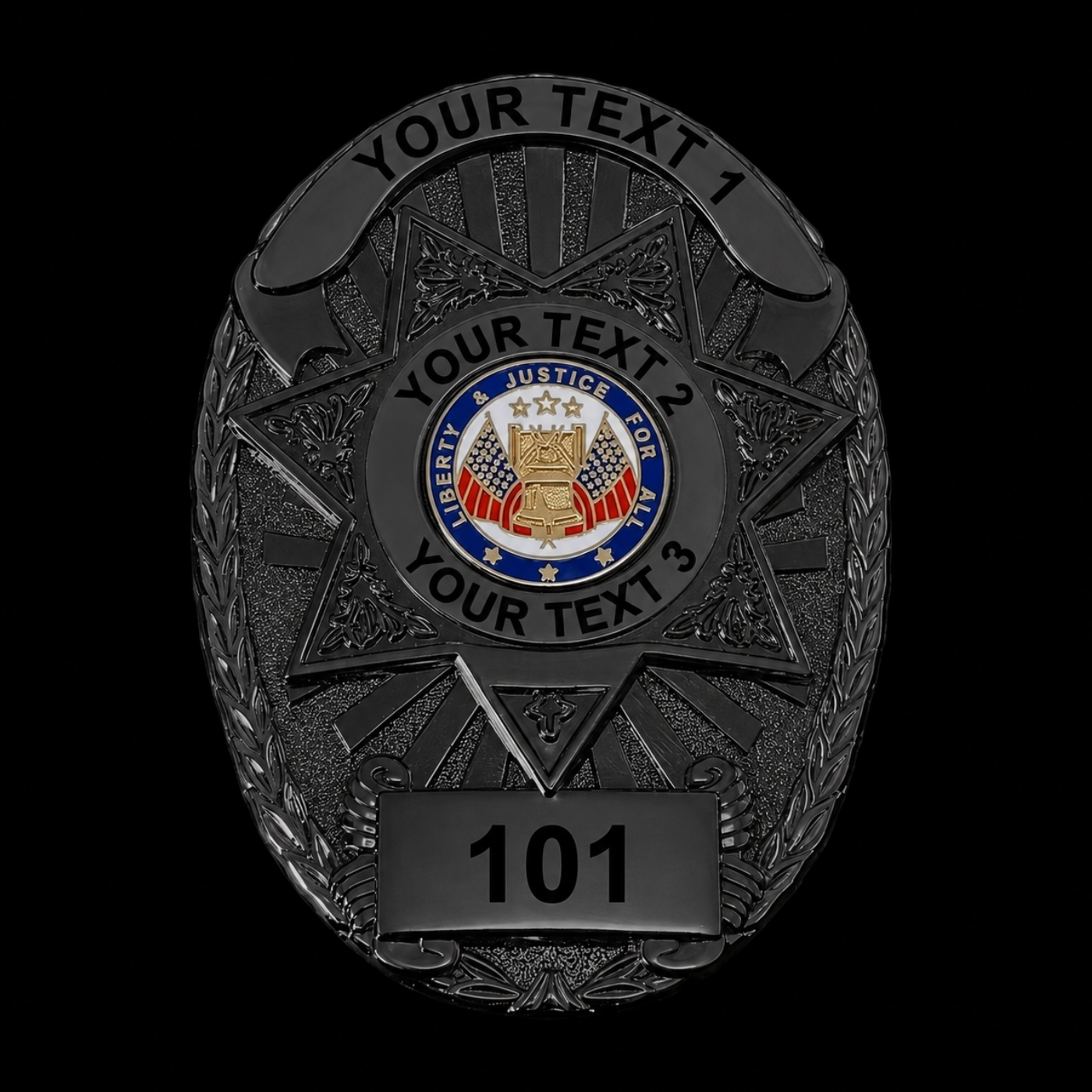 Customizable Badge MA07-Black