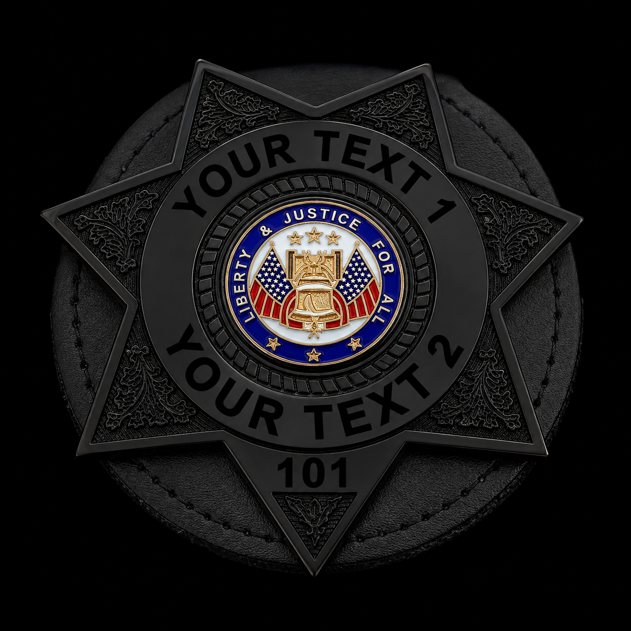 Customizable Badge MA24-Black
