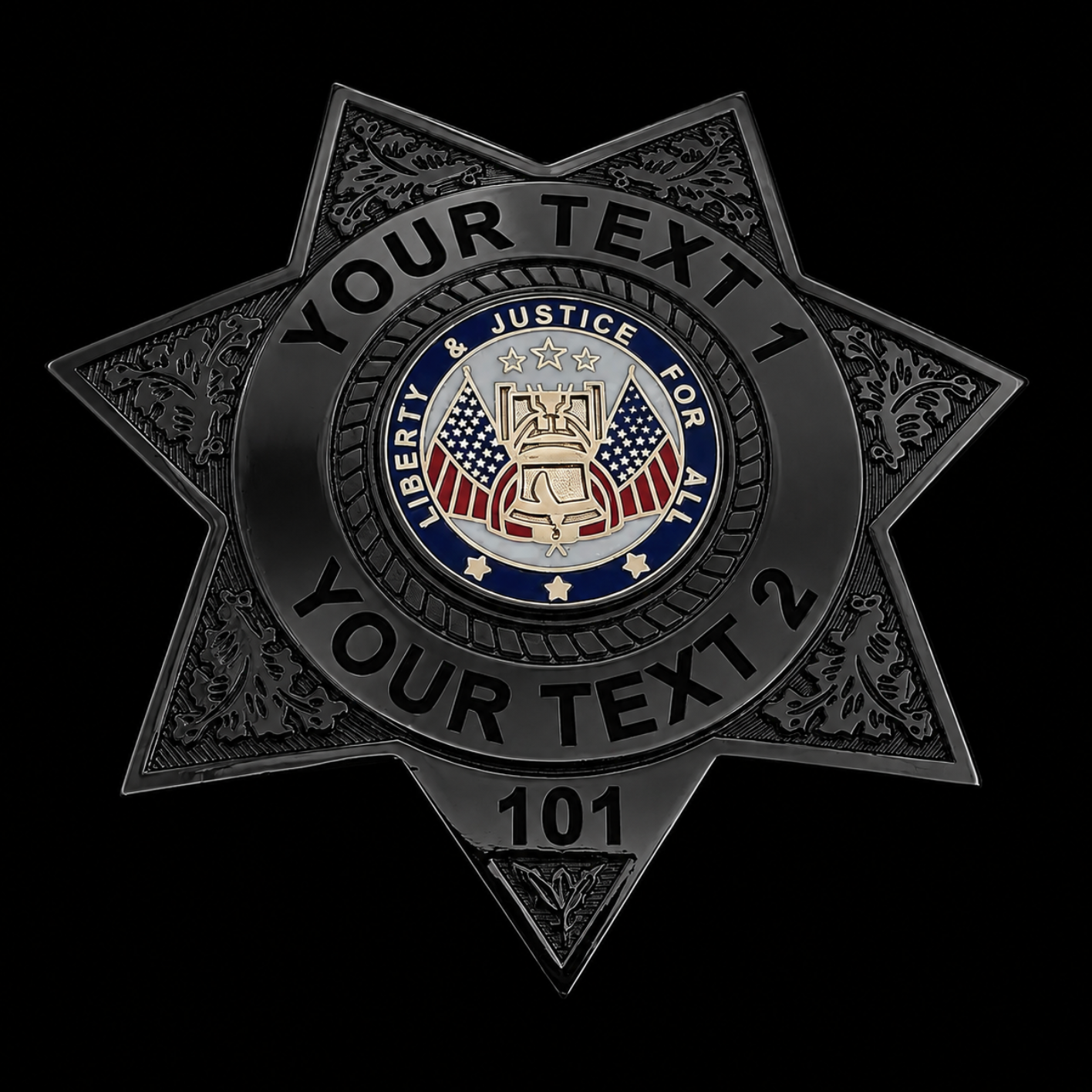 Customizable Badge MA24-Black