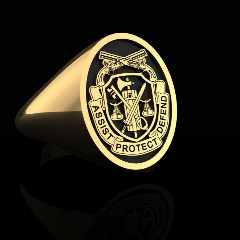 MP Regimental Crest Army Ring