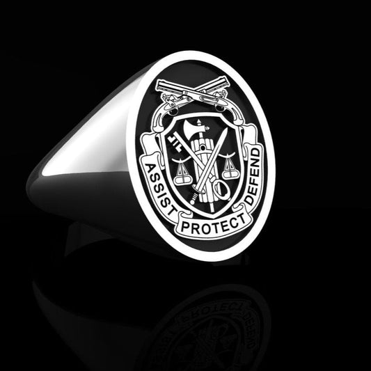 MP Regimental Crest Army Ring