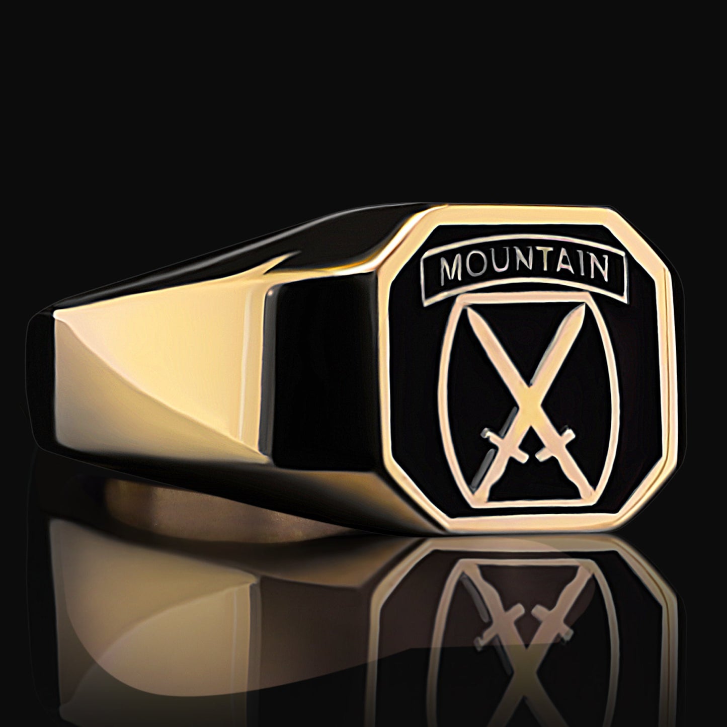 10th Mountain Div. Signet Army Rings