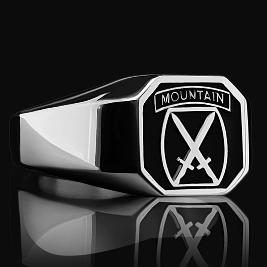 10th Mountain Div. Signet Army Ring