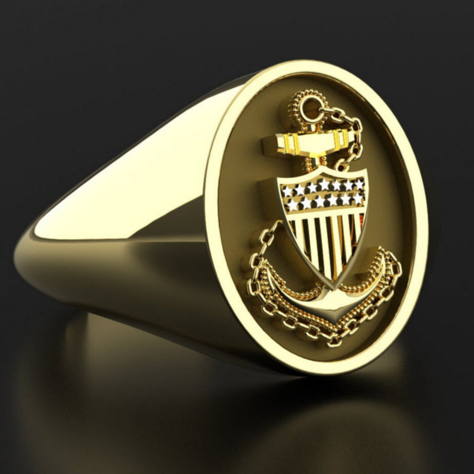 Premium USCG Chief Signet Ring