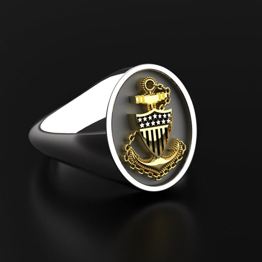 Premium USCG Chief Signet Ring