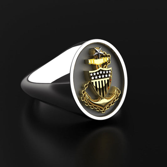 Premium USCG Senior Chief Signet Ring
