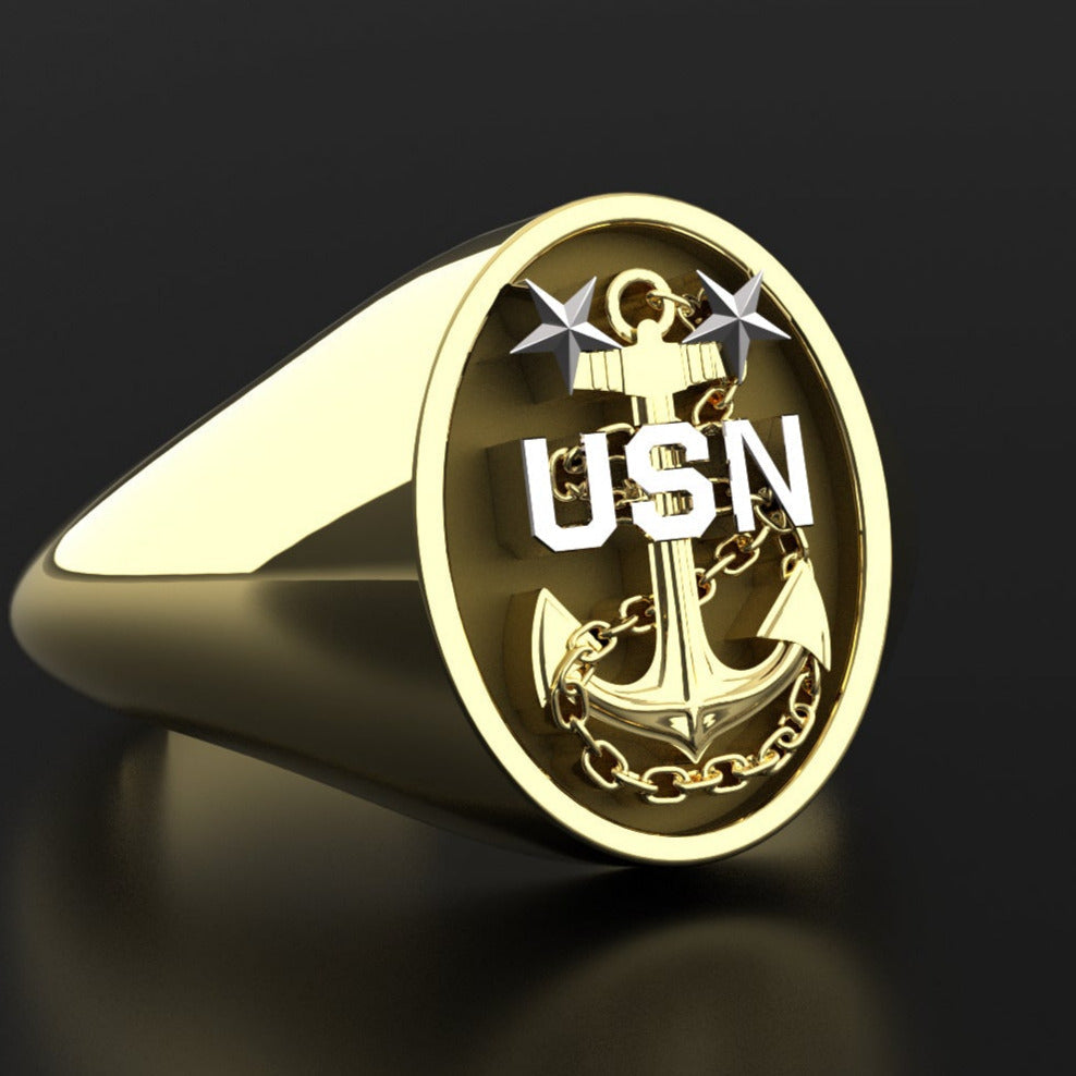 Premium Navy Master Chief Signet Ring