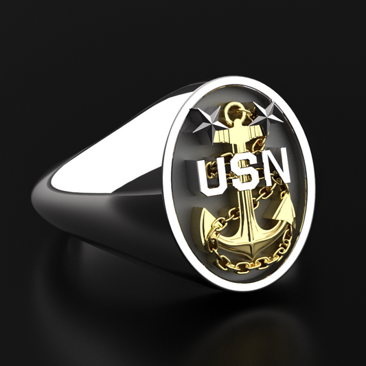 Premium Navy Master Chief Signet Ring
