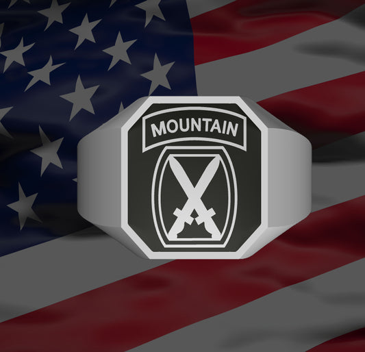 10th Mountain Div. Signet Army Rings