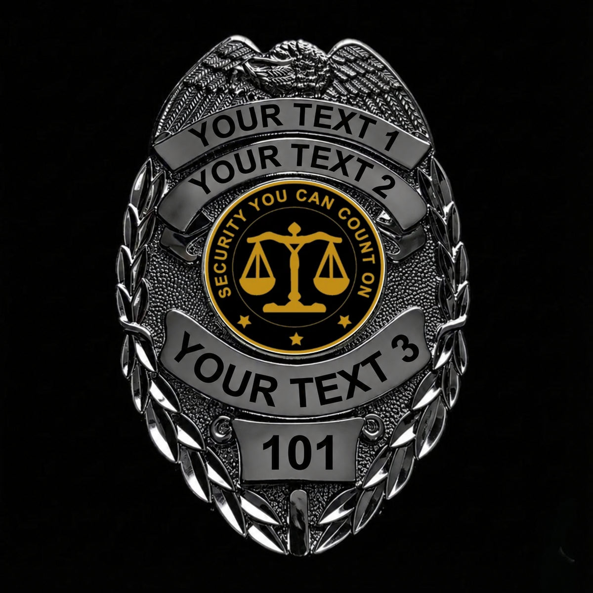 customizable badge ma01 black - BADGE