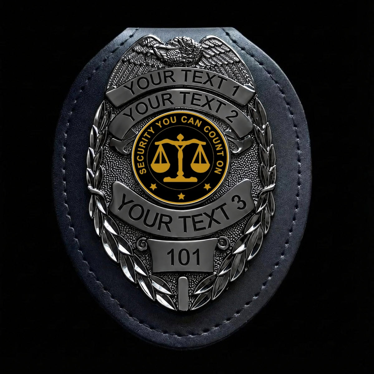 customizable badge ma01 black - BADGE+HOLDER