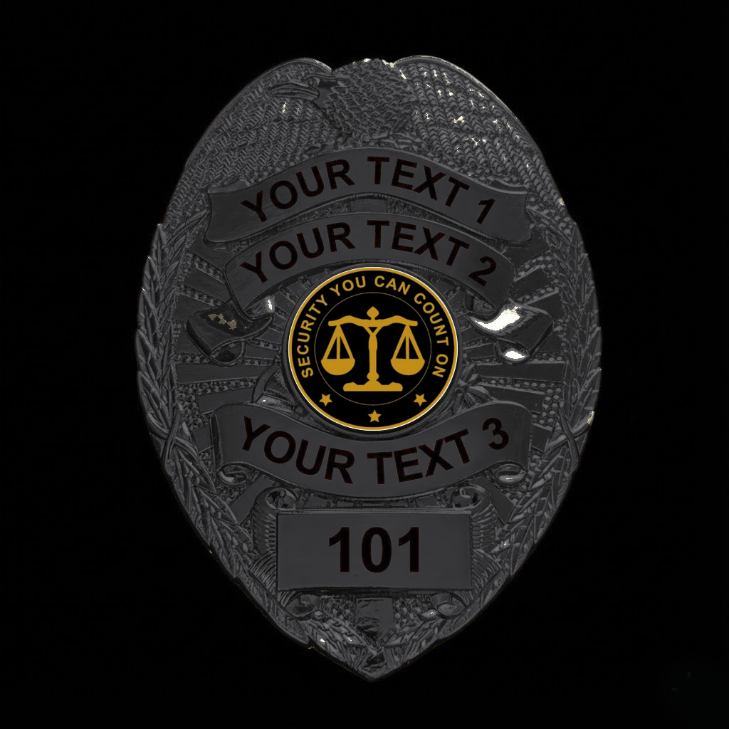 customizable badge ma11 black - BADGE