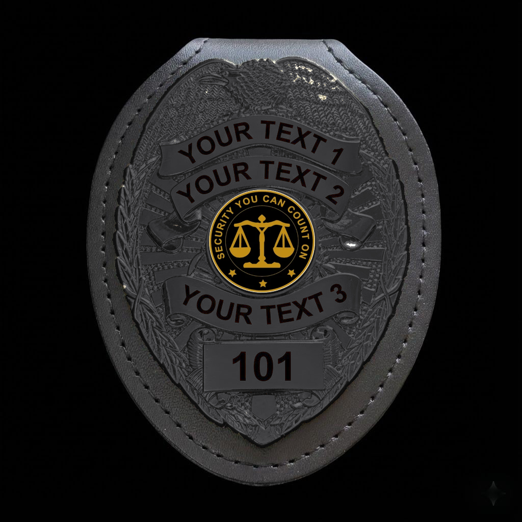 customizable badge ma11 black - BADGE+HOLDER