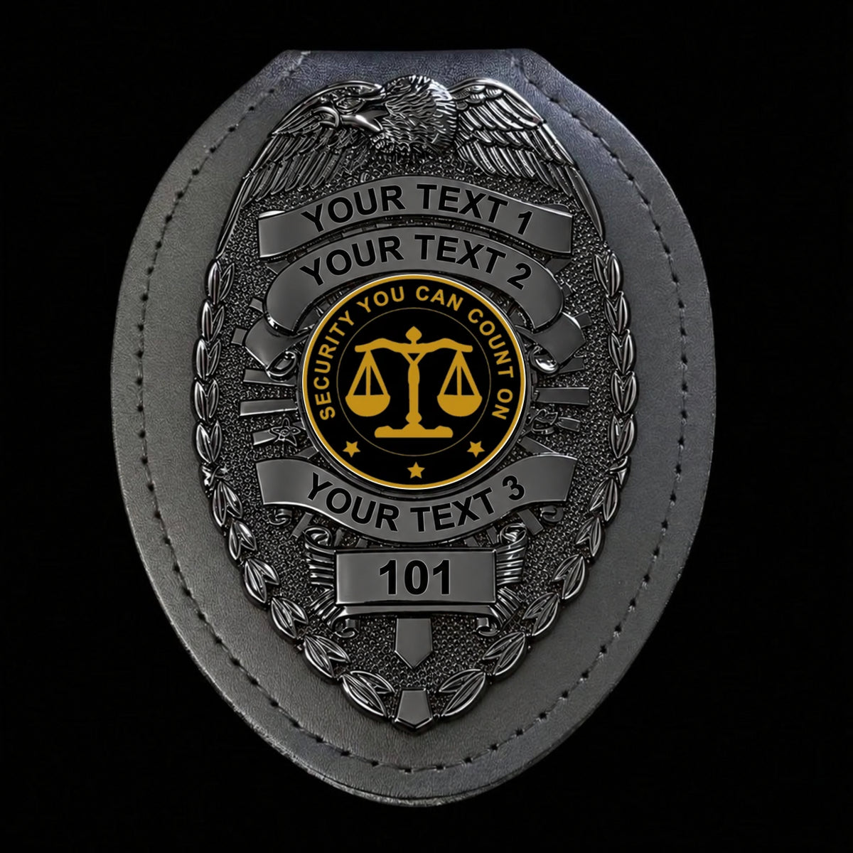 customizable badge ma15 black - BADGE+HOLDER