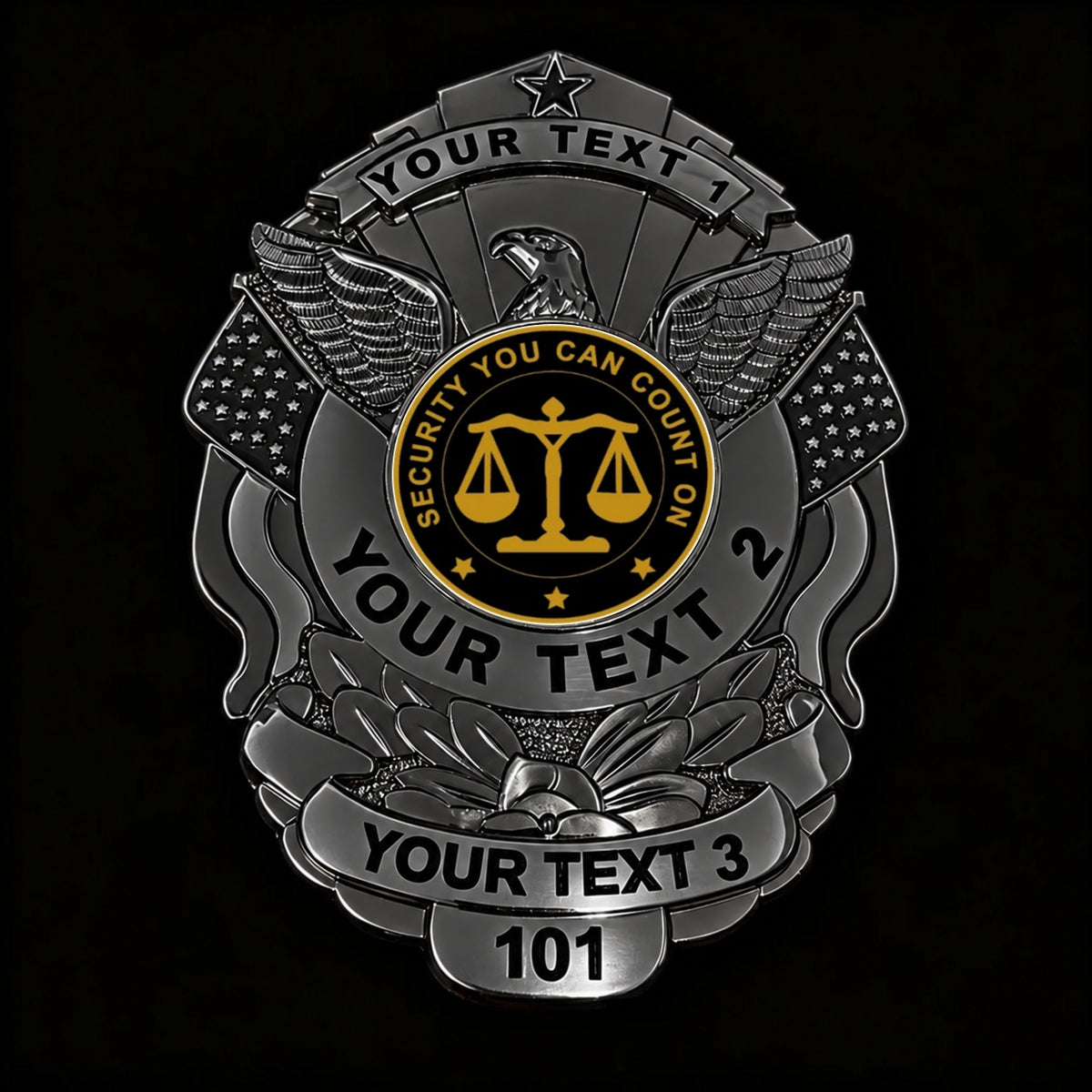 customizable badge ma23 black - BADGE