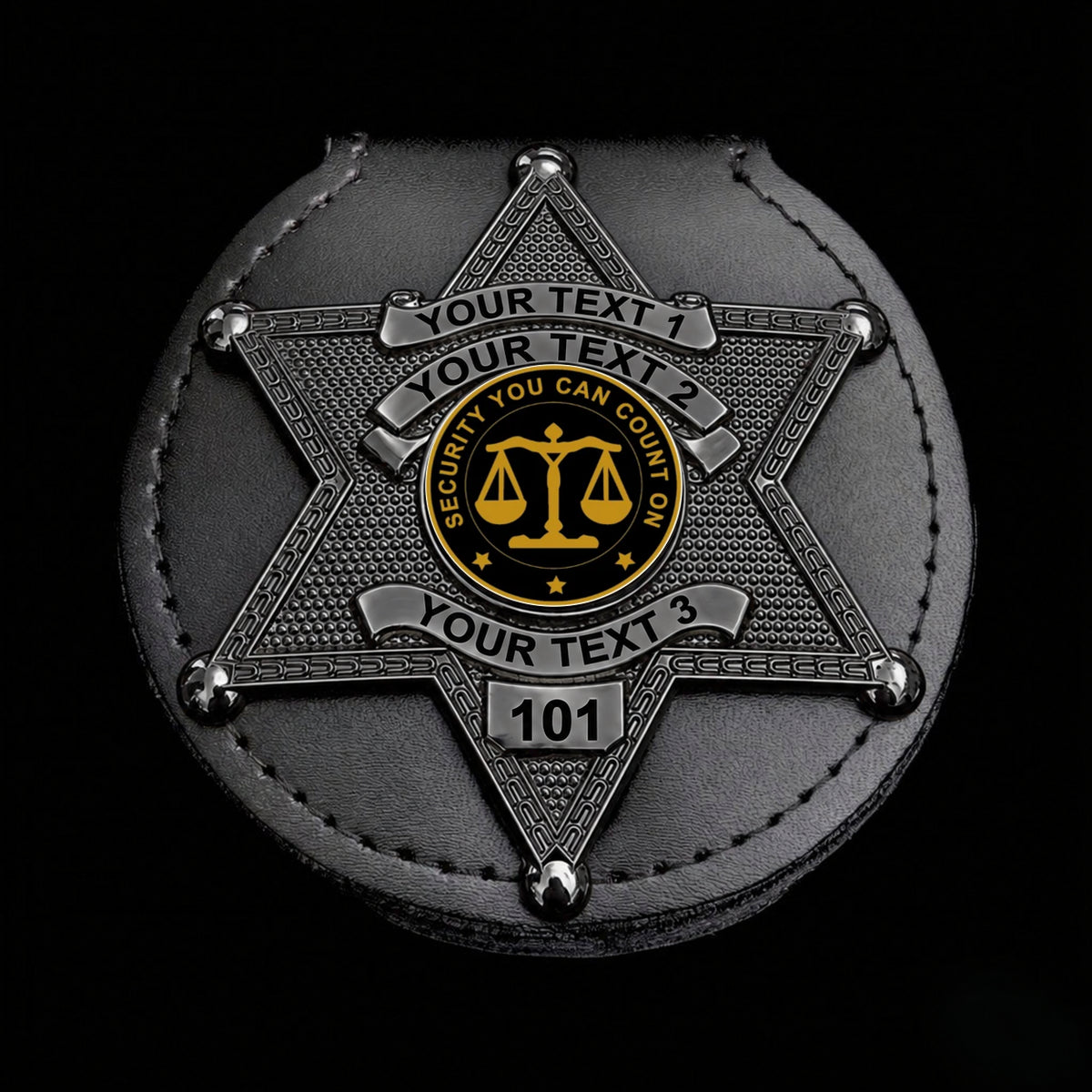 customizable badge ma27 black - BADGE+HOLDER