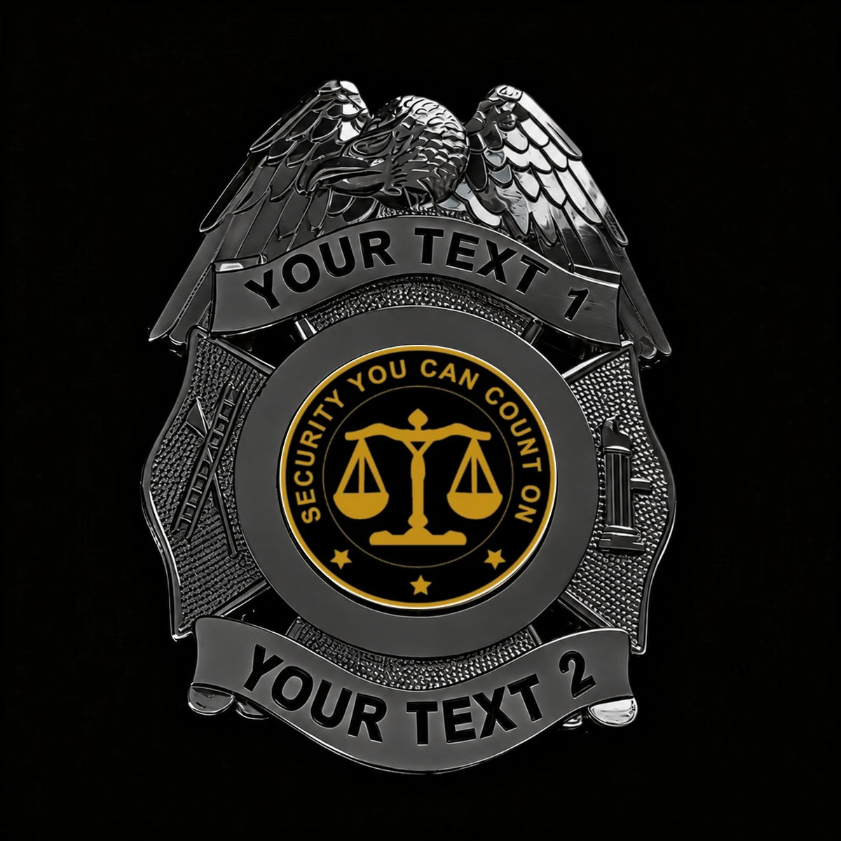 customizable badge ma28 black - BADGE