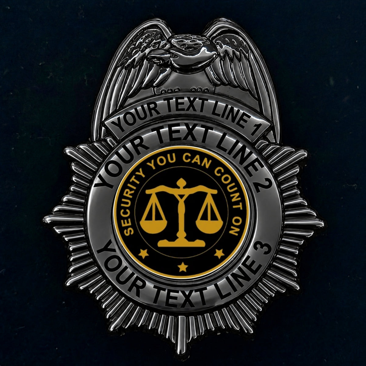 customizable badge ma32 black - BADGE