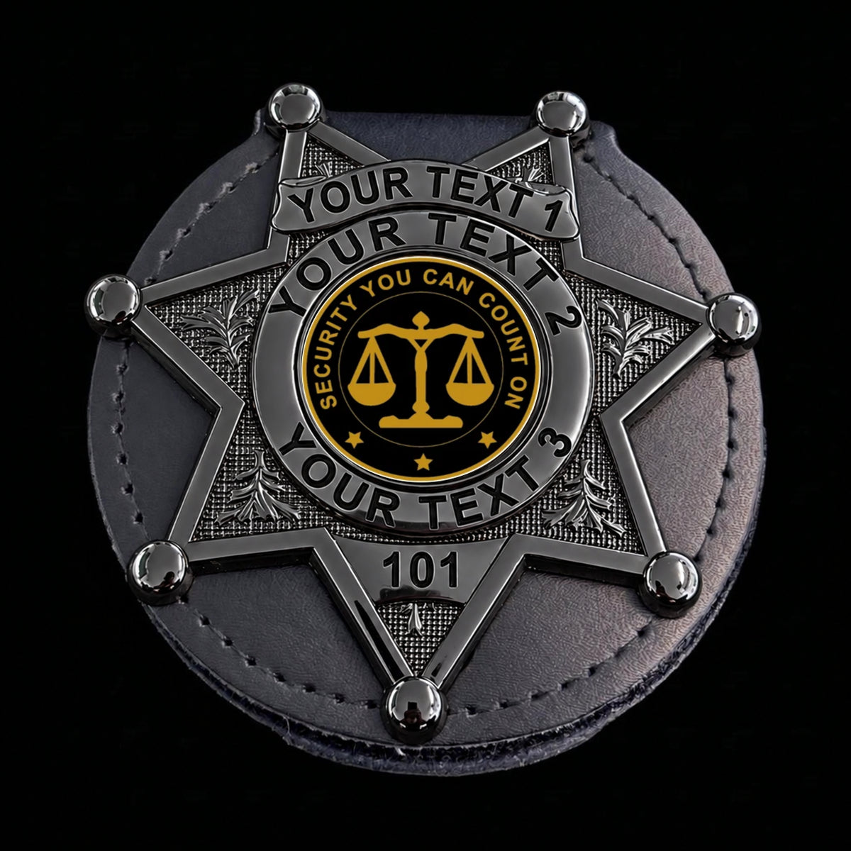 customizable badge ma33 black - BADGE+HOLDER