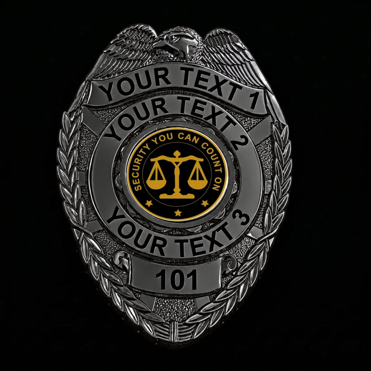 customizable badge ma34 black - BADGE