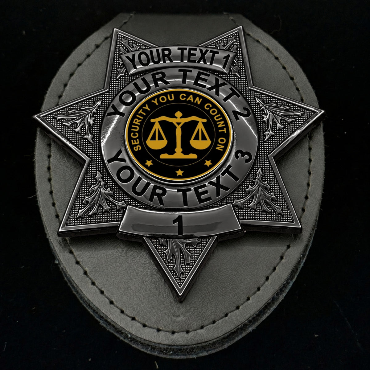 customizable badge ma35 black - BADGE+HOLDER
