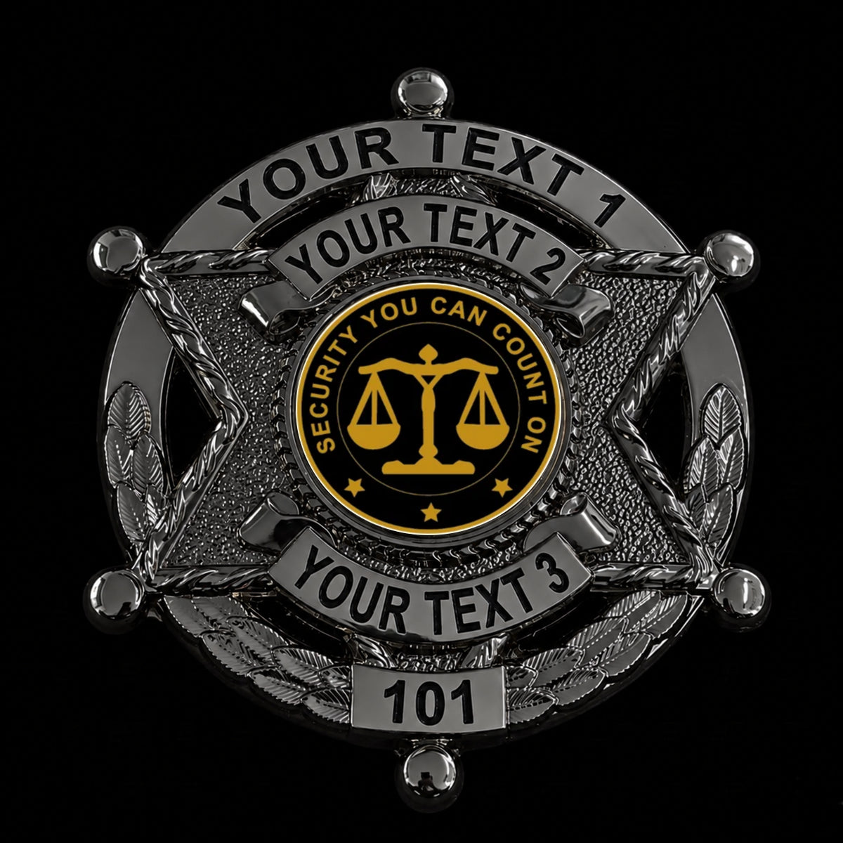 customizable badge ma36 black - BADGE