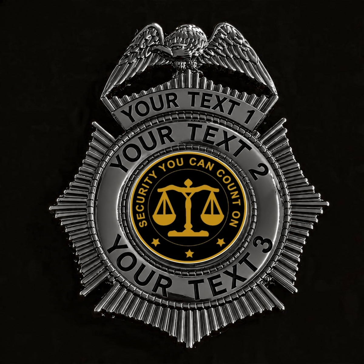 customizable badge ma37 black - BADGE