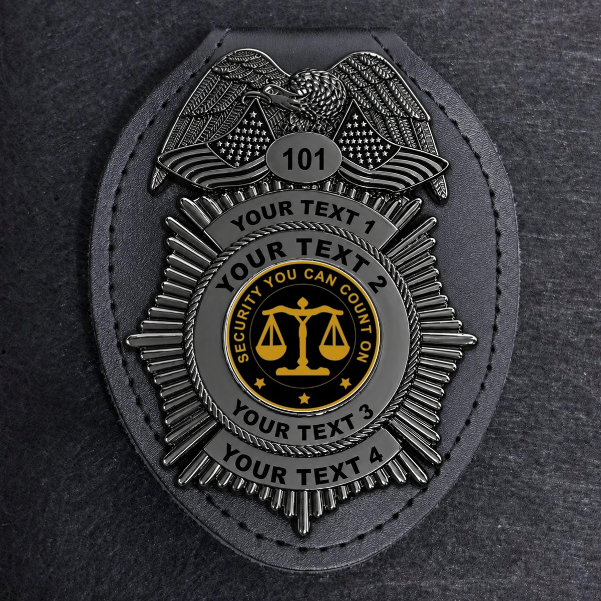 customizable badge ma39 black - BADGE+HOLDER