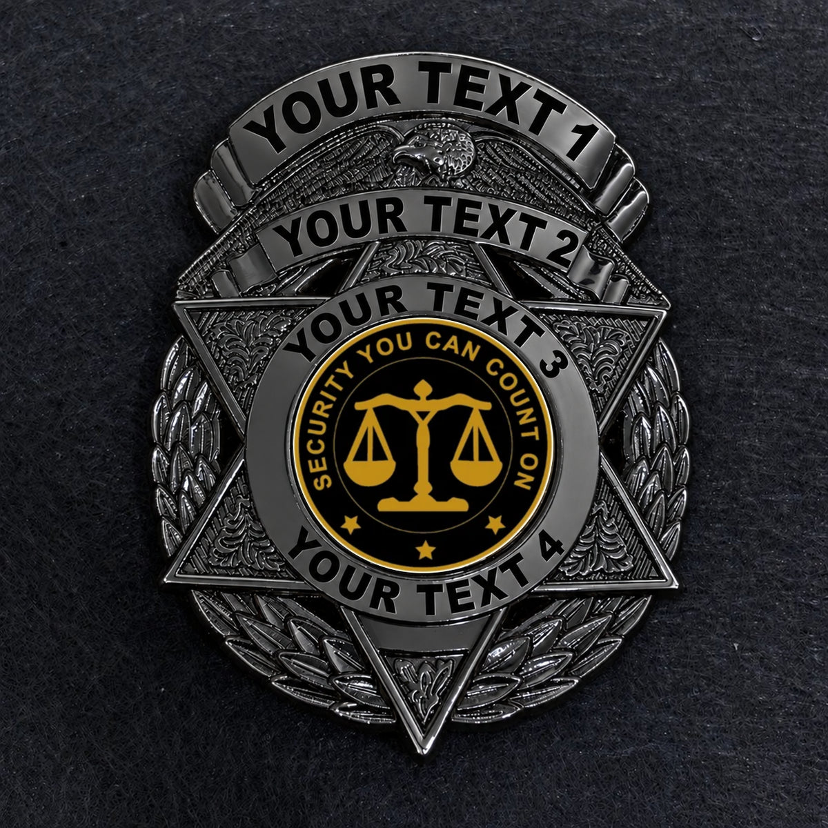 customizable badge ma40 black - BADGE