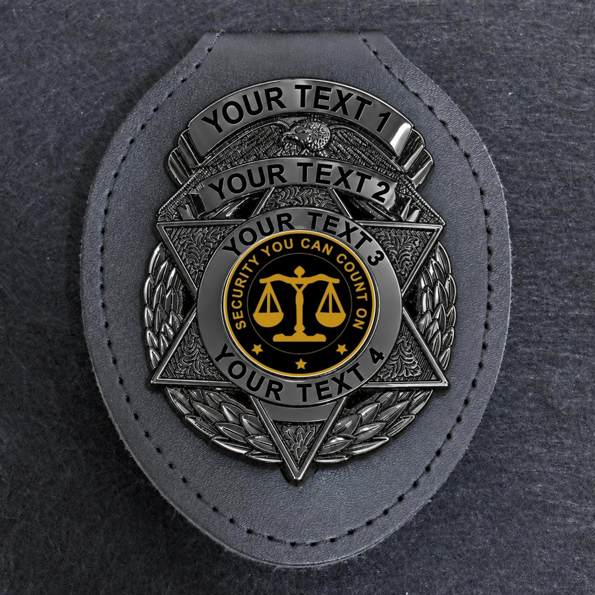 customizable badge ma40 black - BADGE+HOLDER