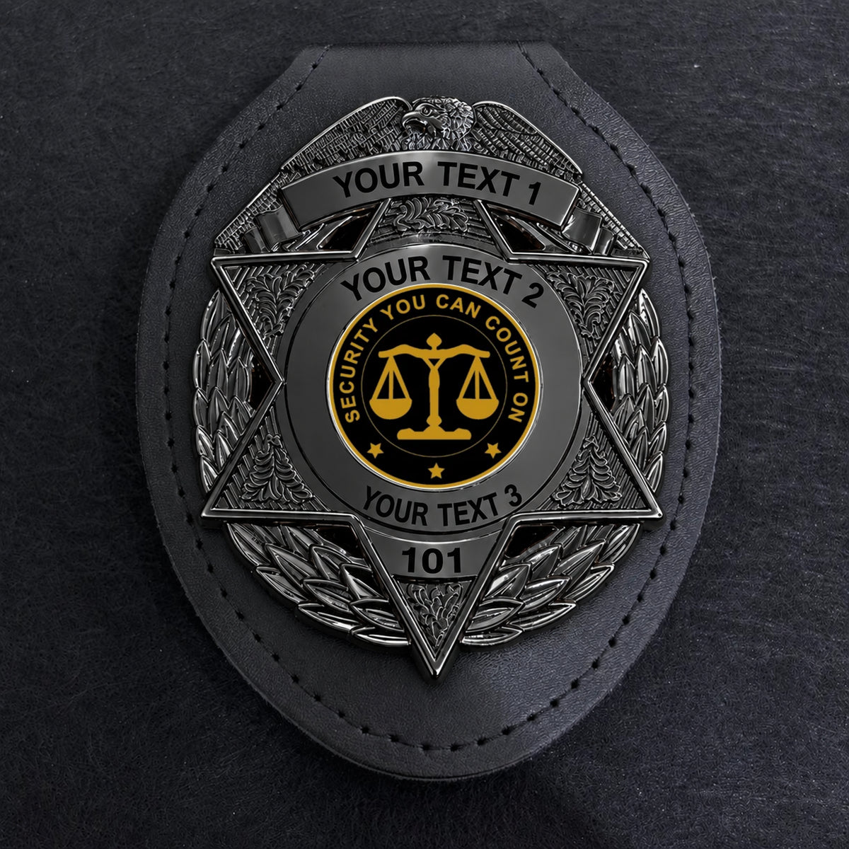 customizable badge ma41 black - BADGE+HOLDER