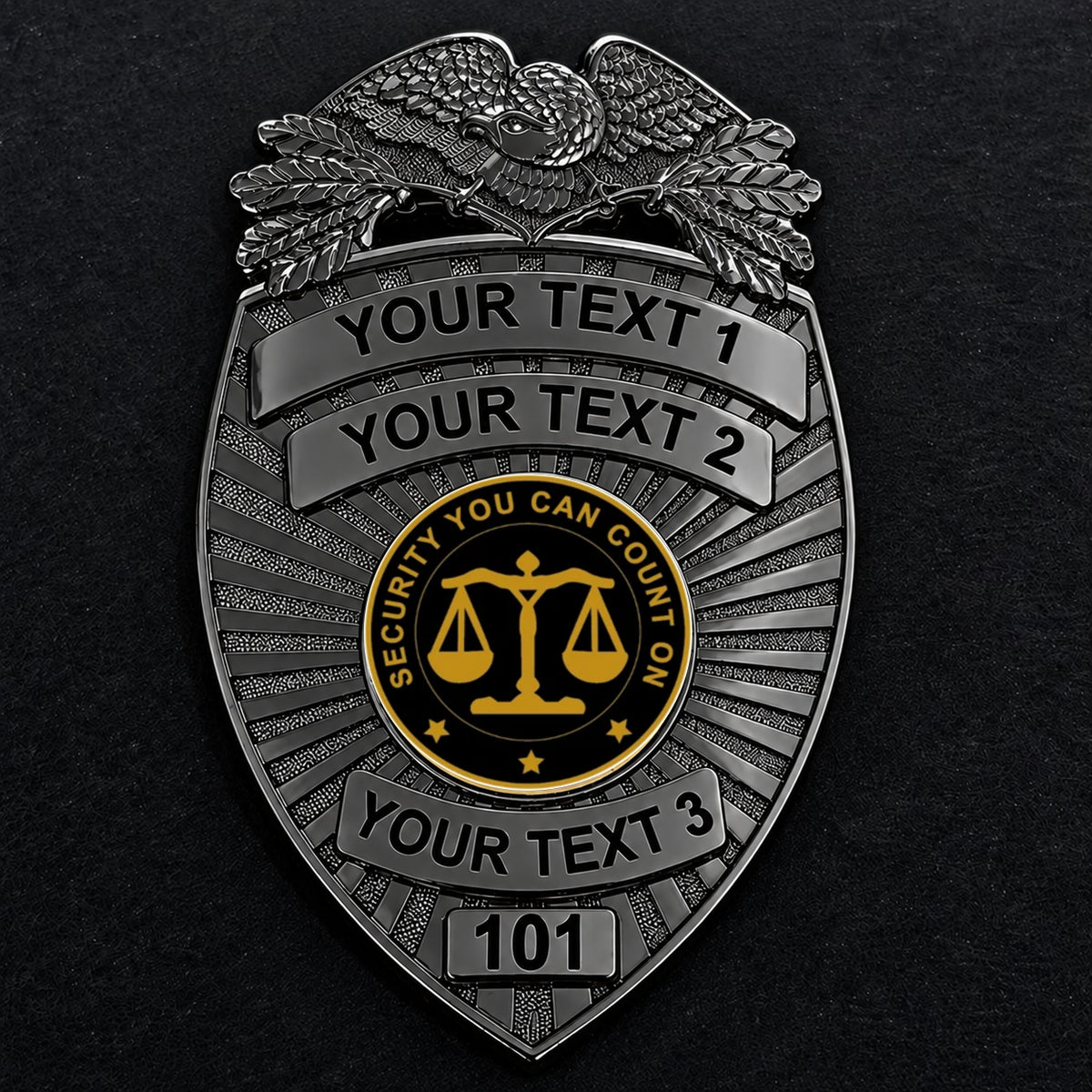 customizable badge ma42 black - BADGE