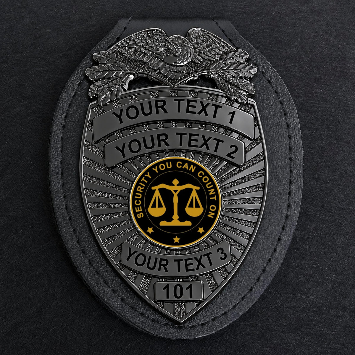customizable badge ma42 black - BADGE+HOLDER