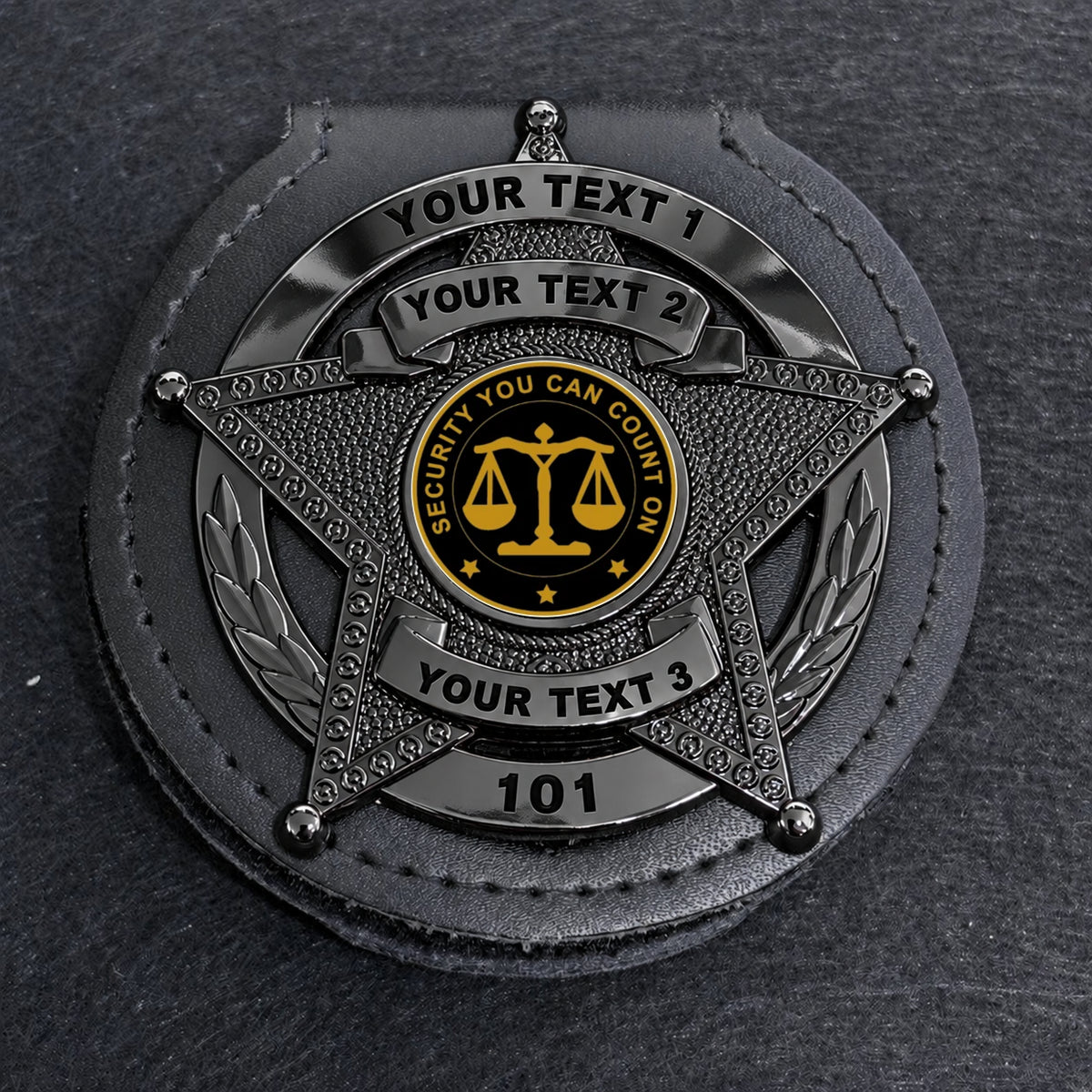 customizable badge ma43 black - BADGE+HOLDER