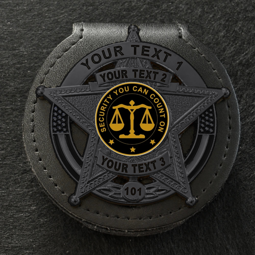 customizable badge ma45 black - BADGE+HOLDER