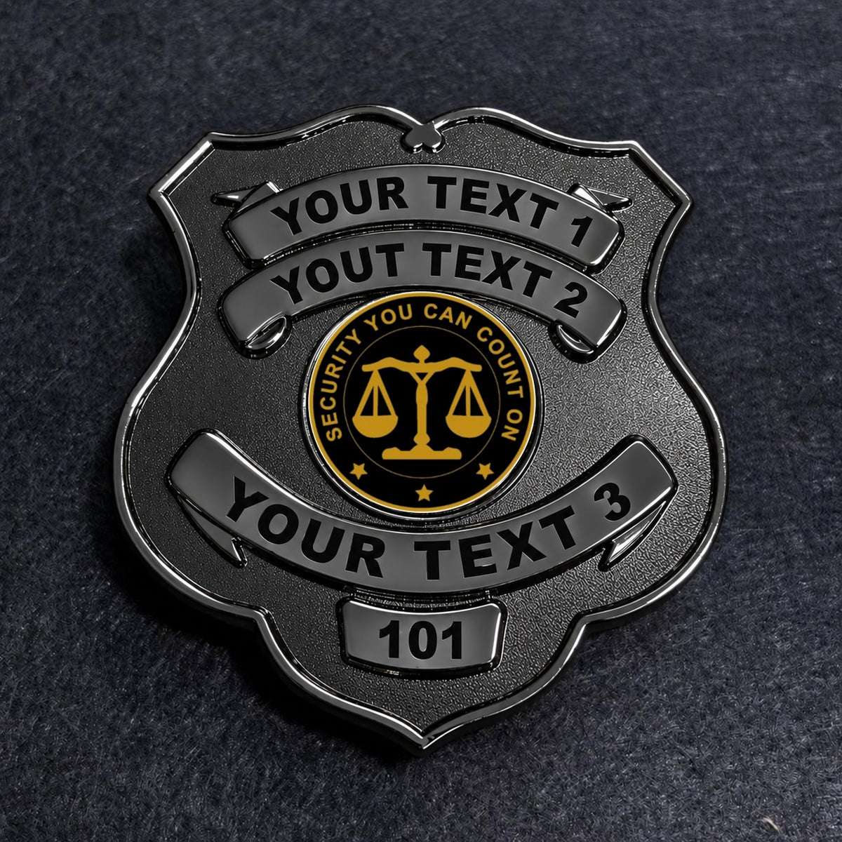 customizable badge ma49 black - BADGE