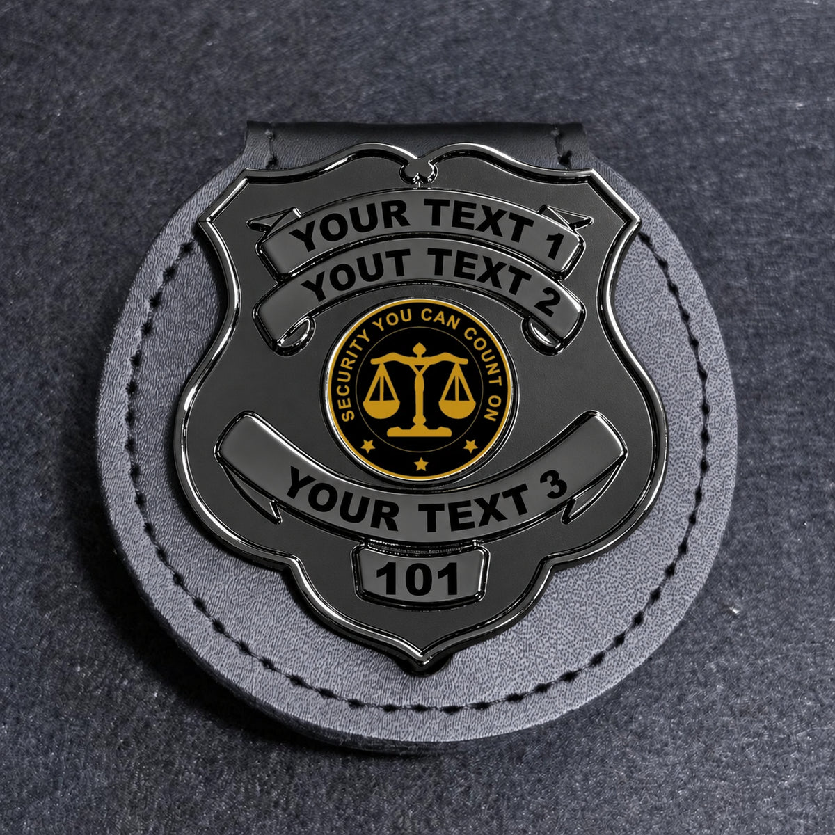 customizable badge ma49 black - BADGE+HOLDER