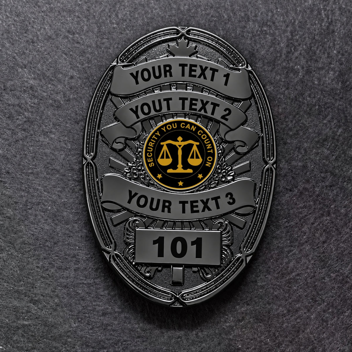 customizable badge ma50 black - BADGE