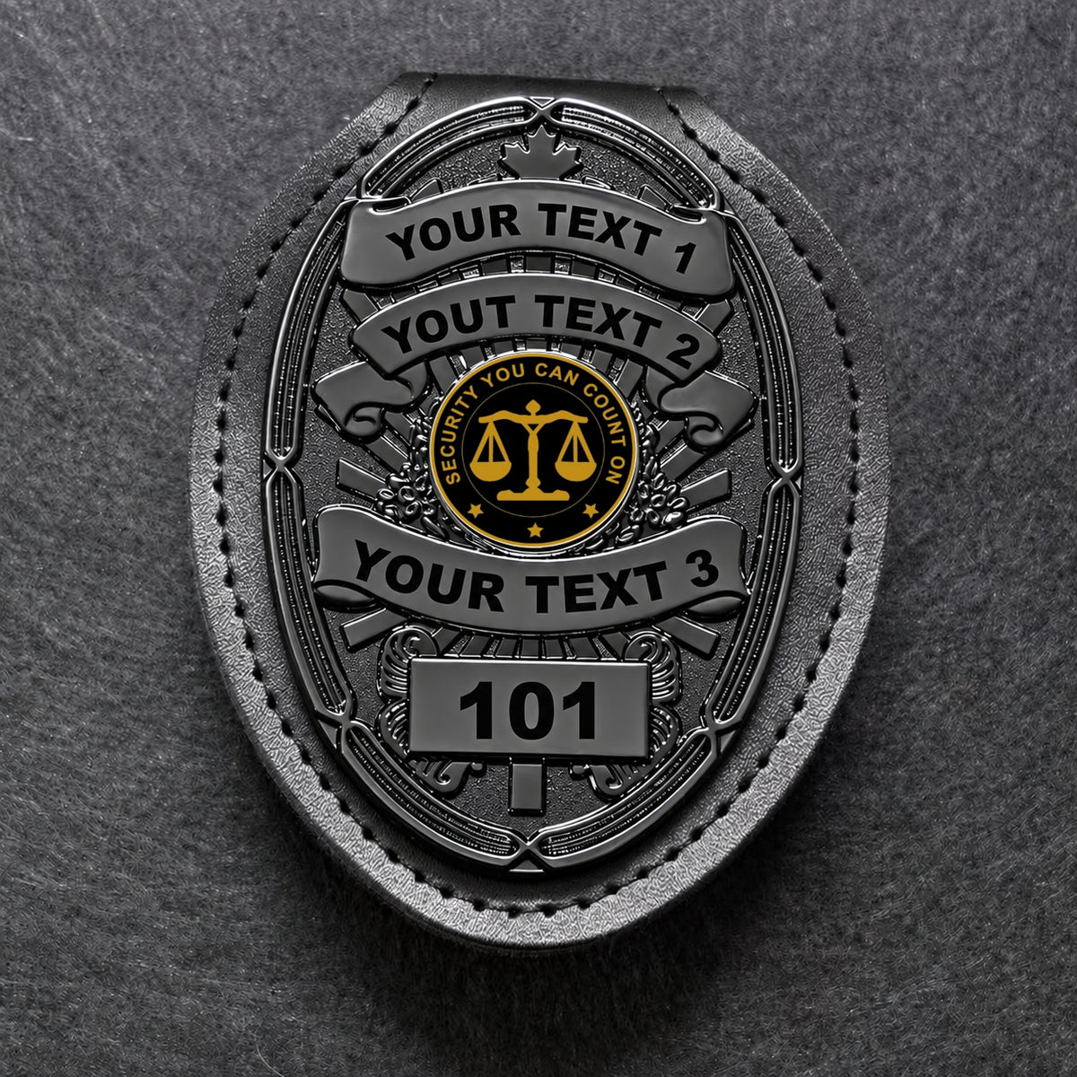 customizable badge ma50 black - BADGE+HOLDER