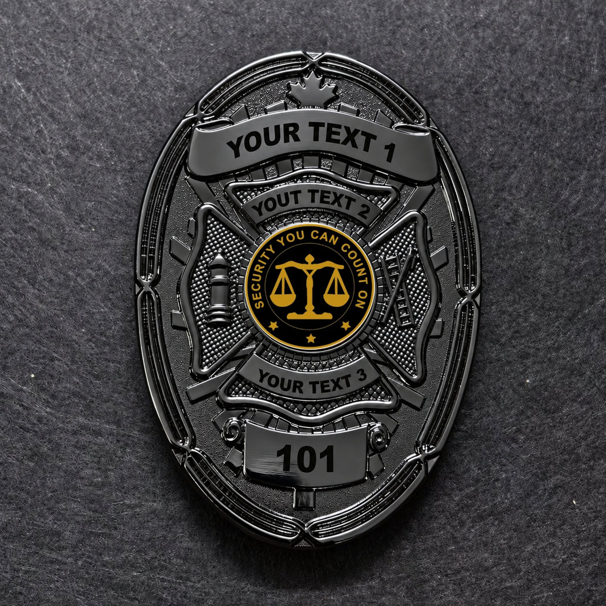 customizable badge ma53 black - BADGE