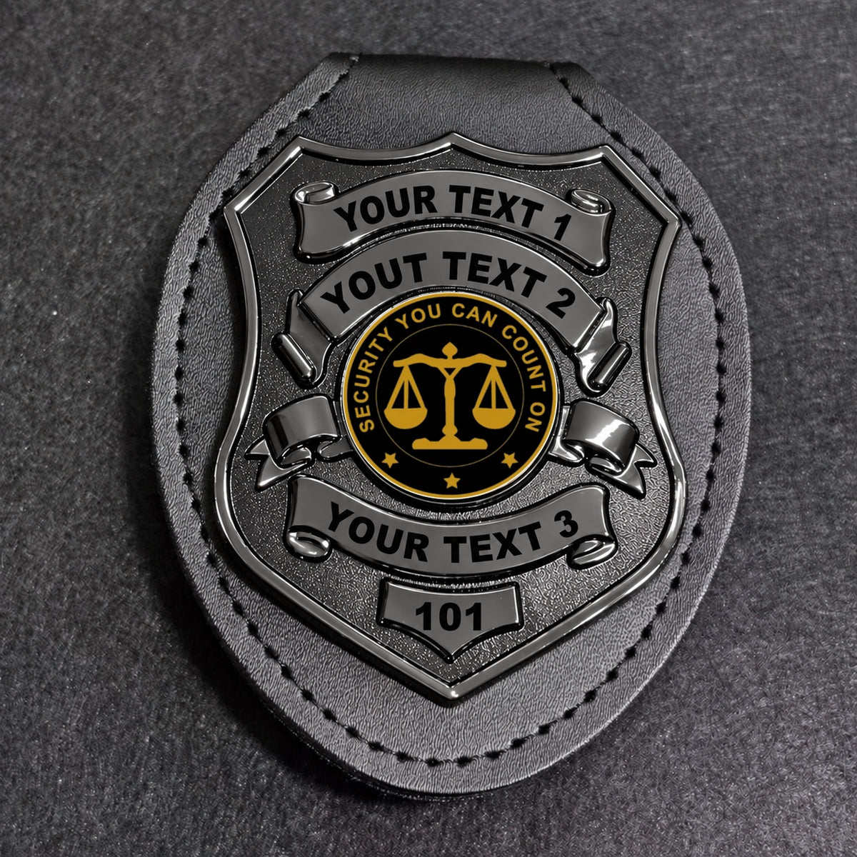 customizable badge ma54 black - BADGE+HOLDER