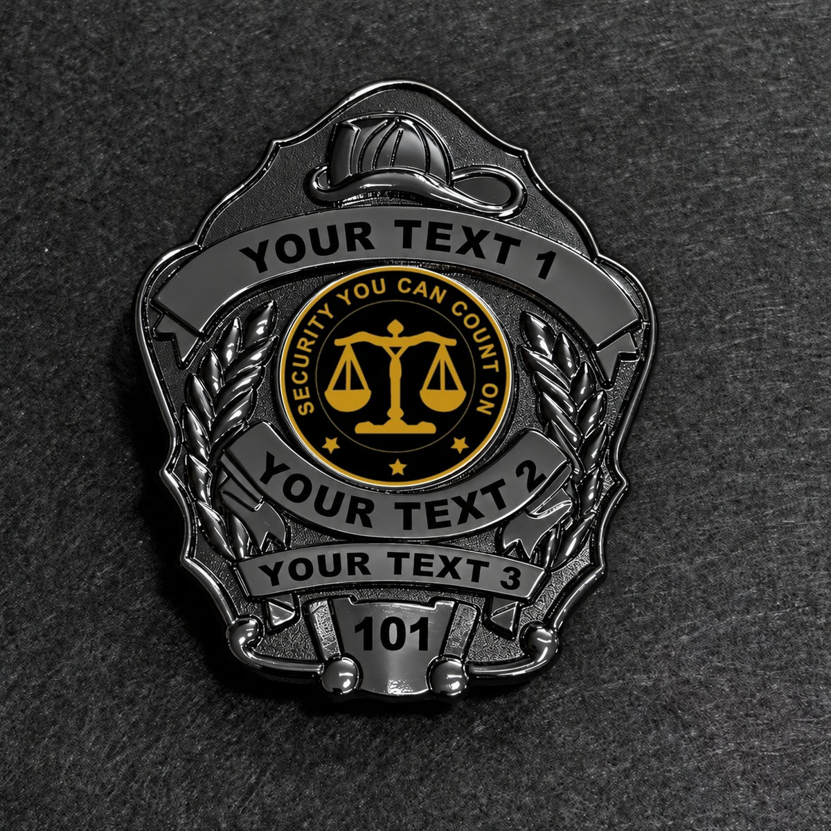 customizable badge ma55 black - BADGE