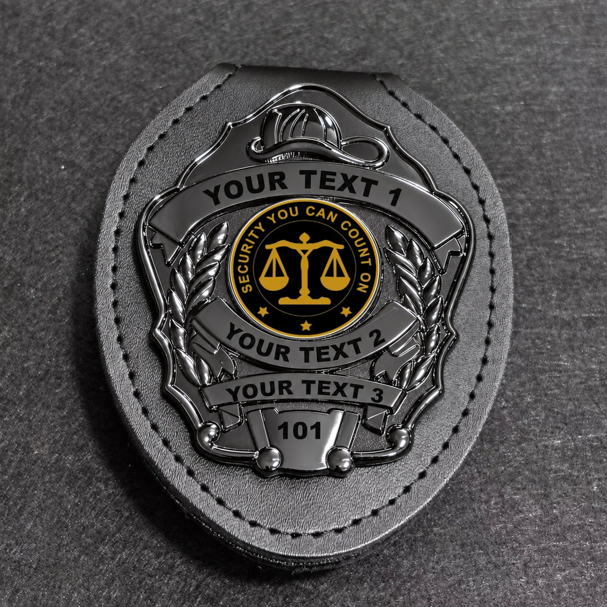 customizable badge ma55 black - BADGE+HOLDER