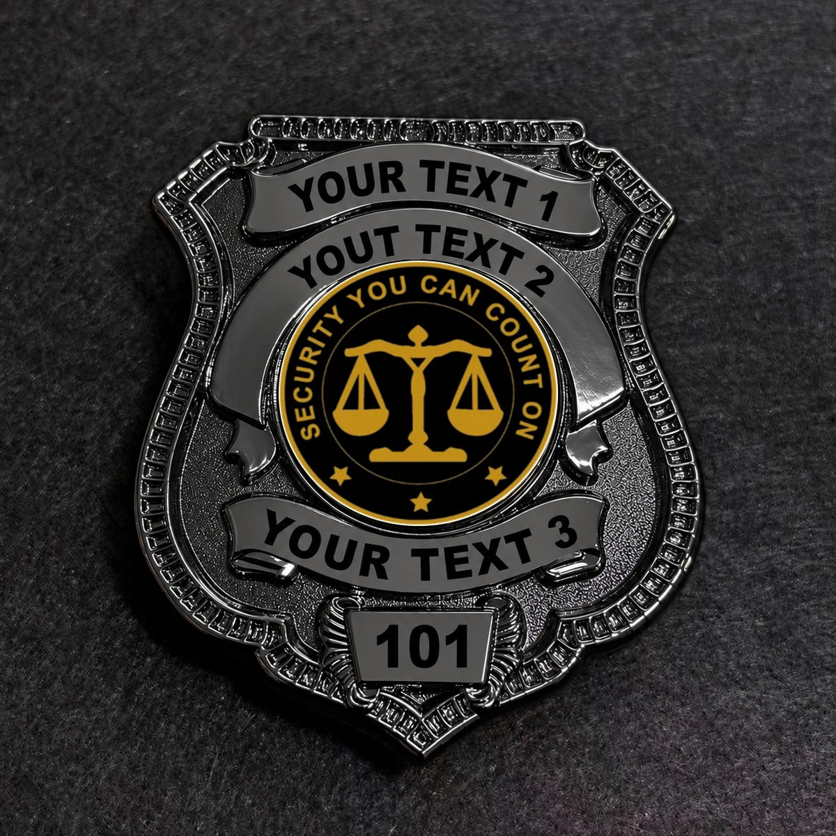 customizable badge ma56 black - BADGE