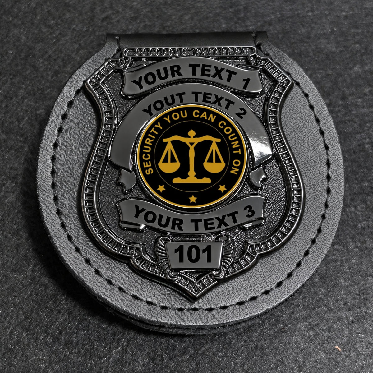 customizable badge ma56 black - BADGE+HOLDER