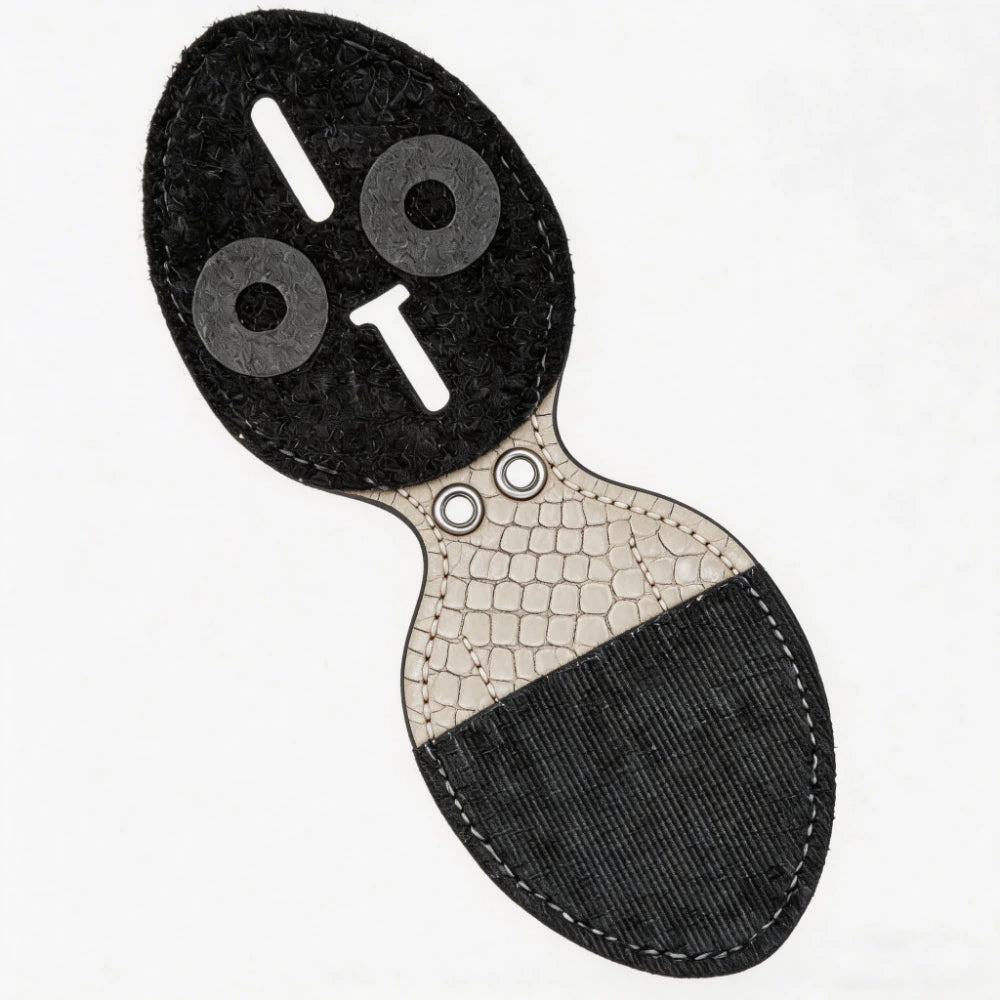 Personalized Genuine Leather Oval Police Badge Holder - L004 Case with Belt Clip & Neck Chain