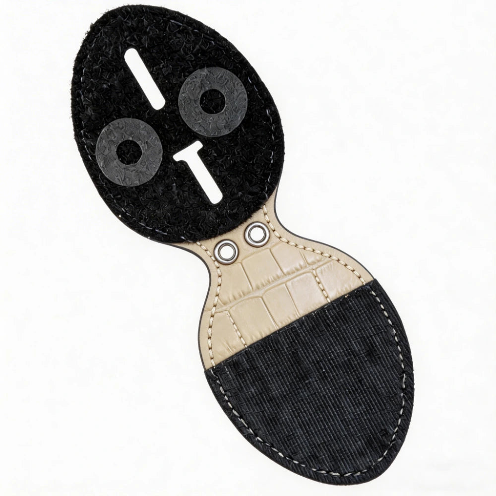 Personalized Genuine Leather Oval Police Badge Holder - B008 Case with Belt Clip & Neck Chain