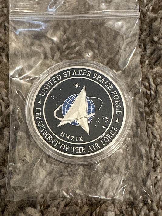 United States Space Force - Colorized 1oz Silver Coin SPACE COMMAND, US SHIP