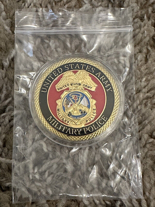 MP-Military Police Army Challenge Coin-Gold PL US Army  with CASE!